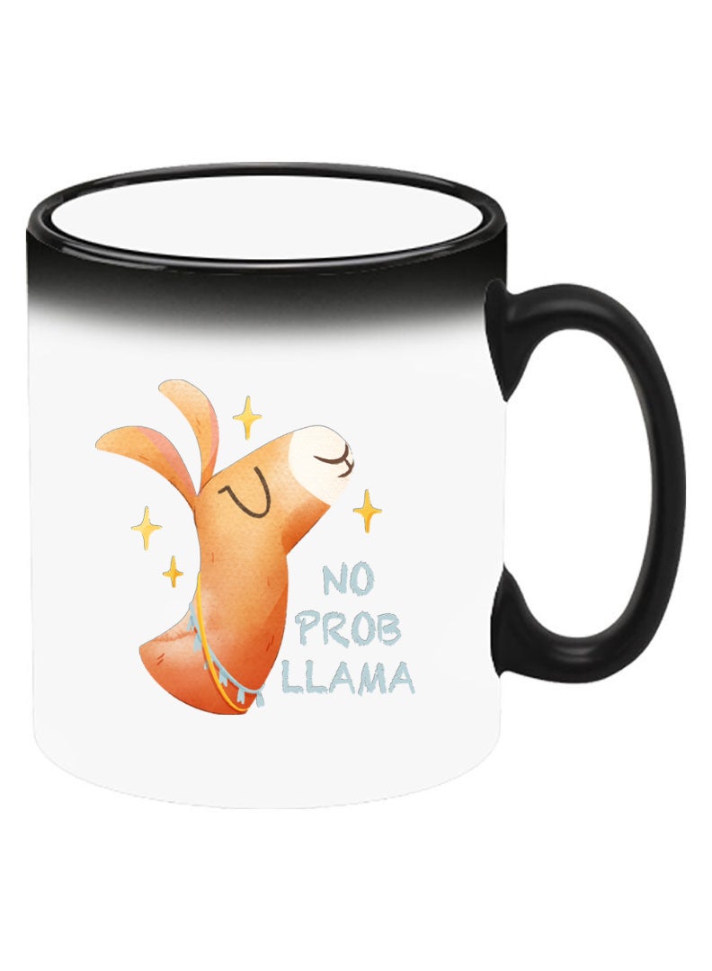 Theodor Color Changing Heat Sensitive Ceramic Mug, Image Revealed When HOT Liquid is Added! No prob llama - Image 2