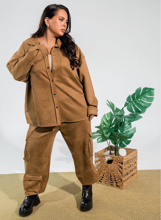 Clue Suede Baggy Pants - Image 2