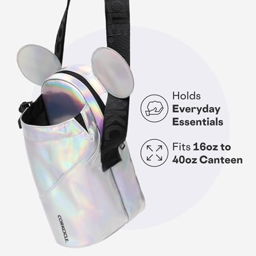 Corkcicle Crossbody Water Bottle Sling Bag - Adjustable Strap - Padded Interior Pocket - Fits 16 oz to 40 oz Tumblers - Summer Drinkware Gift - Minnie Mouse Ears - Image 3