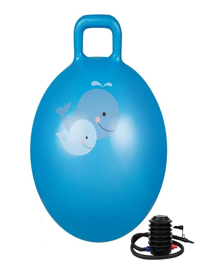 G-KARUNA Jumping Hopping Bouncing Ball with Grip Handle + Air Pump Playing Ball for Boys Girls Toys Hopper Ball Multi-Function for Kids Todder Indoor & Outdoor Pump / 65CM - Image 1