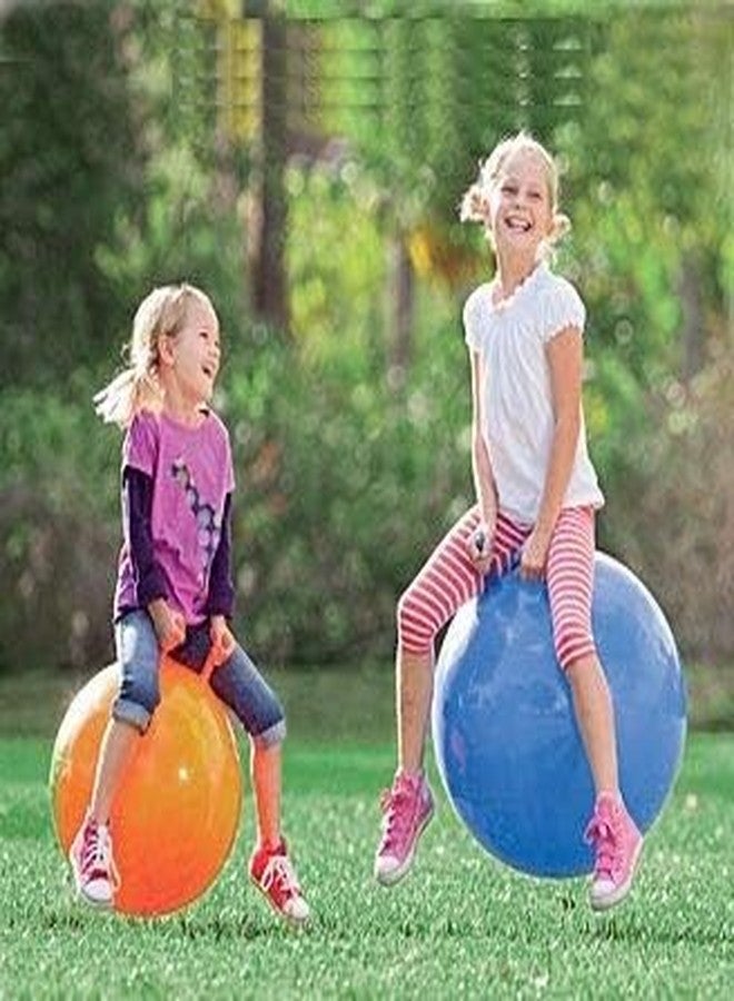 G-KARUNA Jumping Hopping Bouncing Ball with Grip Handle + Air Pump Playing Ball for Boys Girls Toys Hopper Ball Multi-Function for Kids Todder Indoor & Outdoor Pump / 65CM - Image 3