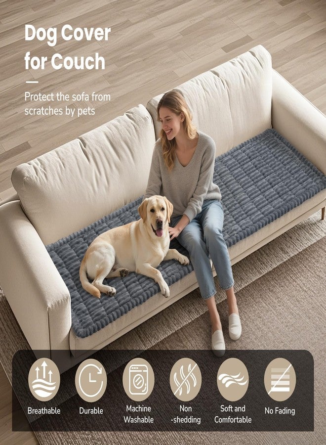 PIGLOG Couch Cover for Dogs Washable, Durable Dog Couch Cover Protector, Fuzzy Pet Couch Covers for Sofa, Non Slip Pet Sofa Cover for Dogs, Soft Dog Cover for Couch, Dog Mat for Couch, 27.6" x 70.9" - Image 2