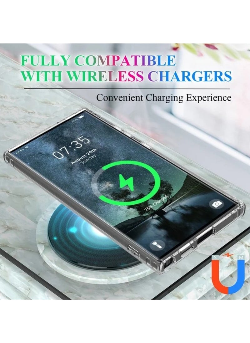 ICARLUS For Samsung Galaxy S25 Ultra Magnetic Case Scratch-proof Acrylic+TPU Cover Compatible with MagSafe  - Image 3