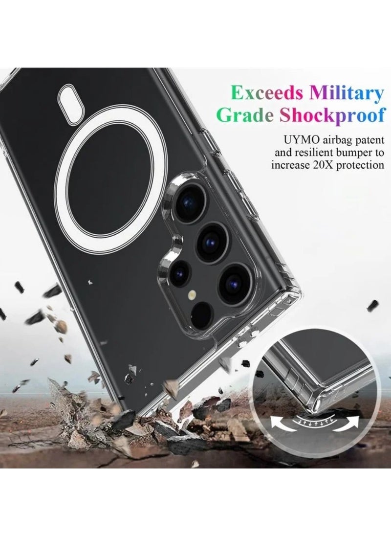 ICARLUS For Samsung Galaxy S25 Ultra Magnetic Case Scratch-proof Acrylic+TPU Cover Compatible with MagSafe  - Image 4