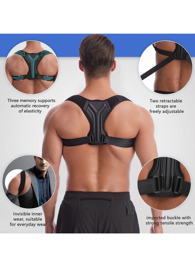 SYOSI - Back Correction Strap, Adjustable Posture Corrector Spine Straightener - Image 1