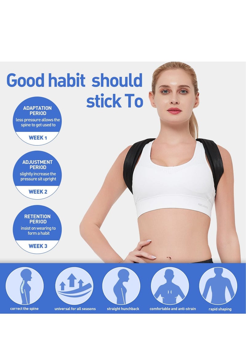 SYOSI - Back Correction Strap, Adjustable Posture Corrector Spine Straightener - Image 1