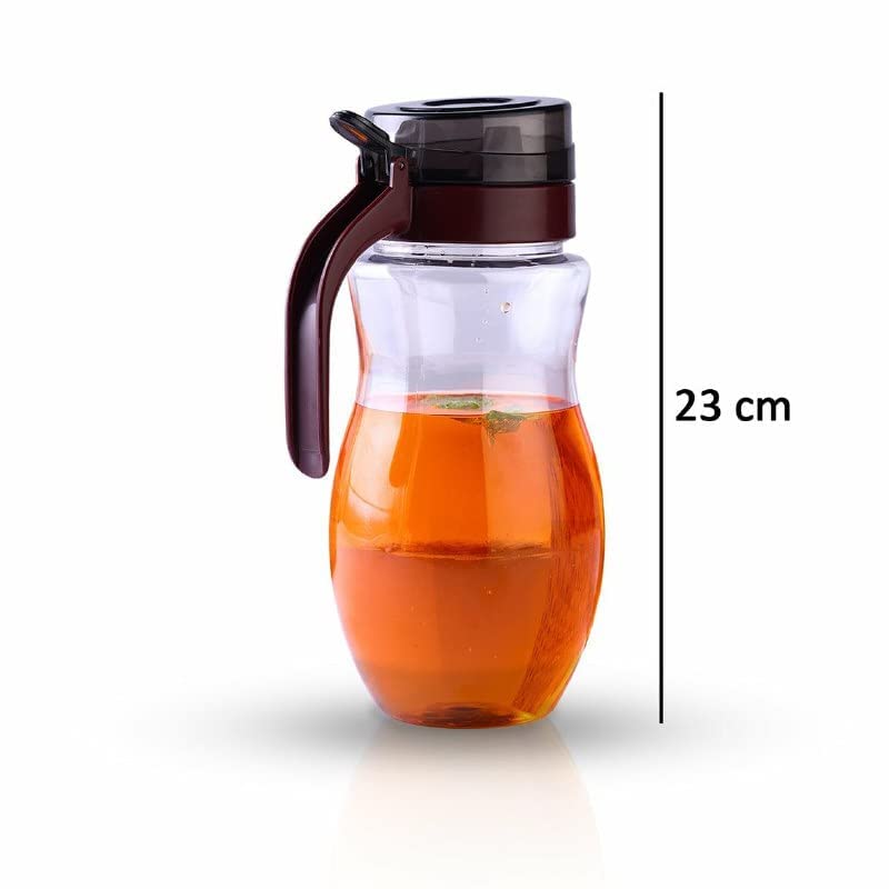 LIPSA ENTERPRISE Handy Oil Pourer FoodGrade Plastic Olive Oil Vinegar Dispenser Transparent Portable Dust and Leak Proof Jar Multicolour 1000ml - Image 2