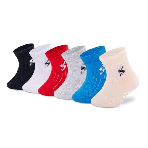 Supersox Ankle Length Soft, Cute & Cozy Socks for Babies, Made with Breathable, Anti Odour & Moisture Absorbent Combed Cotton with Silicone Grip & Extra Durable Welt (Pack Of 6)(3-6 Months) - Image 3