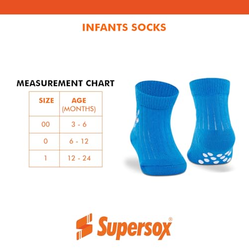 Supersox Ankle Length Soft, Cute & Cozy Socks for Babies, Made with Breathable, Anti Odour & Moisture Absorbent Combed Cotton with Silicone Grip & Extra Durable Welt (Pack Of 6)(3-6 Months) - Image 4