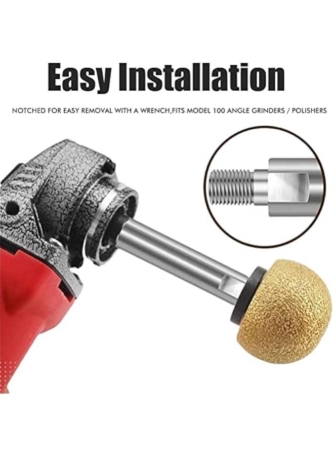 Angle Grinder Extension Connecting Rod, Stainless Steel Angle Grinder Extension Shaft Multipurpose Thread Rotary Polisher Extension Shaft with Flange Lock Nut (B) - Image 4