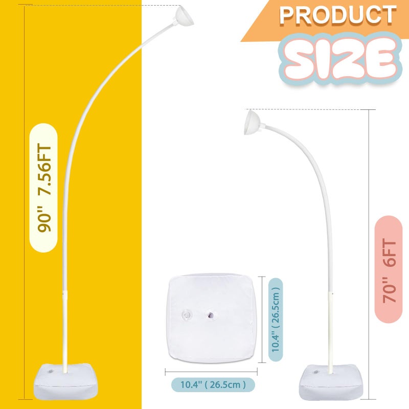 OurWarm 7.5Ft & 6Ft Balloon Arch Stand, Free Bending Shape Balloon Arch Kit, Half Arch Balloon Stand with Base, Balloon Column Stand Kit for Wedding Birthday Baby Shower Graduation Easter Decorations - Image 2