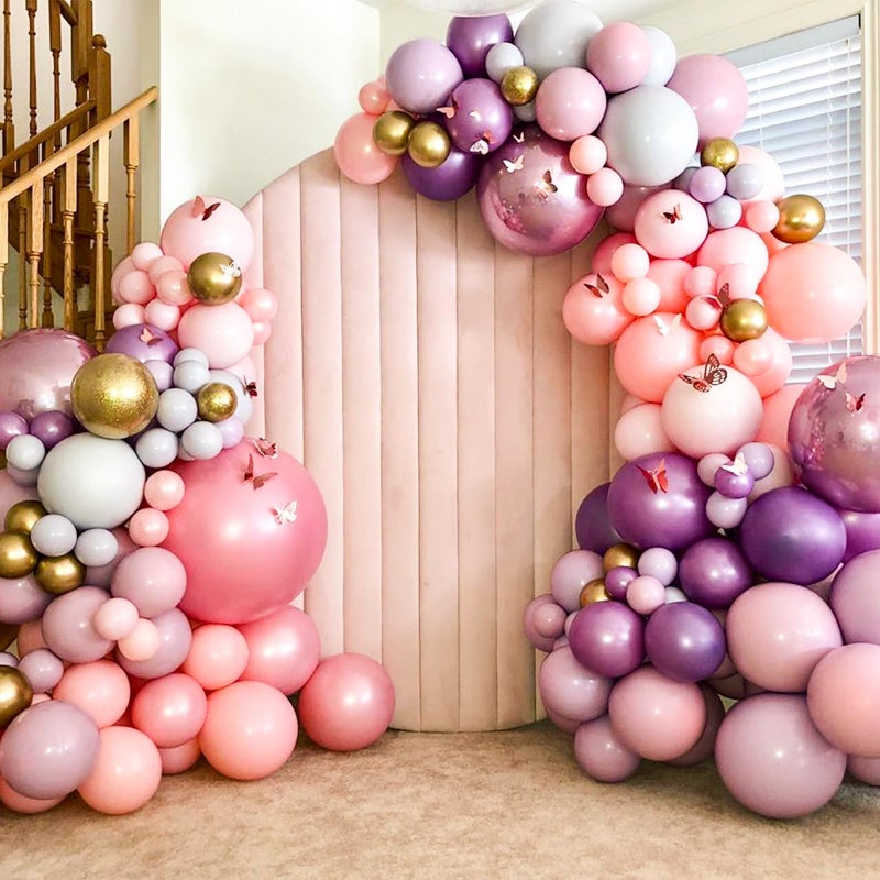 OurWarm 7.5Ft & 6Ft Balloon Arch Stand, Free Bending Shape Balloon Arch Kit, Half Arch Balloon Stand with Base, Balloon Column Stand Kit for Wedding Birthday Baby Shower Graduation Easter Decorations - Image 5