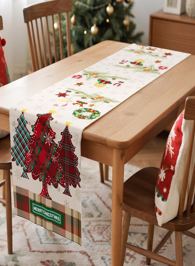 Yeomant 13x72 Inch Christmas Table Runner, Merry Christmas Table Decorations for Kitchen Dinning, Seasonal Winter Christmas Decorations Indoor for Home Party - Image 5