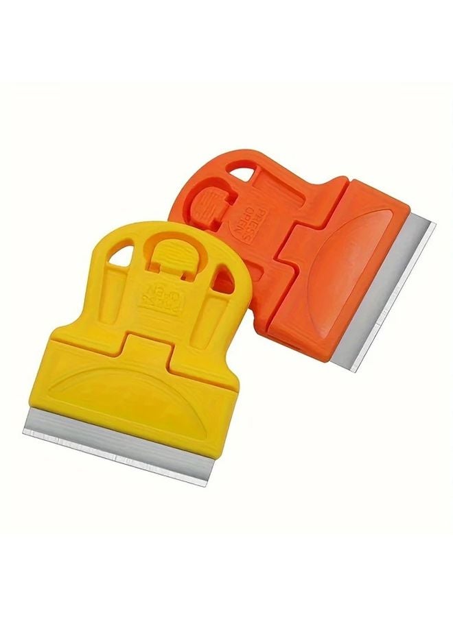 2pcs Mini Scraper Tools Easy Grip Handles Remove Decals Stickers Paint From Glass Windows - Image 2
