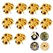 Dodxiaobeul 100 pcs Mini Dark Yellow Sunflowers 12 Tiny Fake Flowers with10 yard hemp rope Miniature Flowers for Crafts Miniature Flowers for Dollhouse for Gift DecorationDining Table Decoration - Image 2