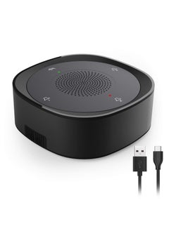 Conference Speaker and Microphone, USB Speakerphone Microphone, with 360º Voice Pickup, Touch-Sensor Buttons for Mute/unmute, Streaming, Call Speaker Skype, Webinar, Interview