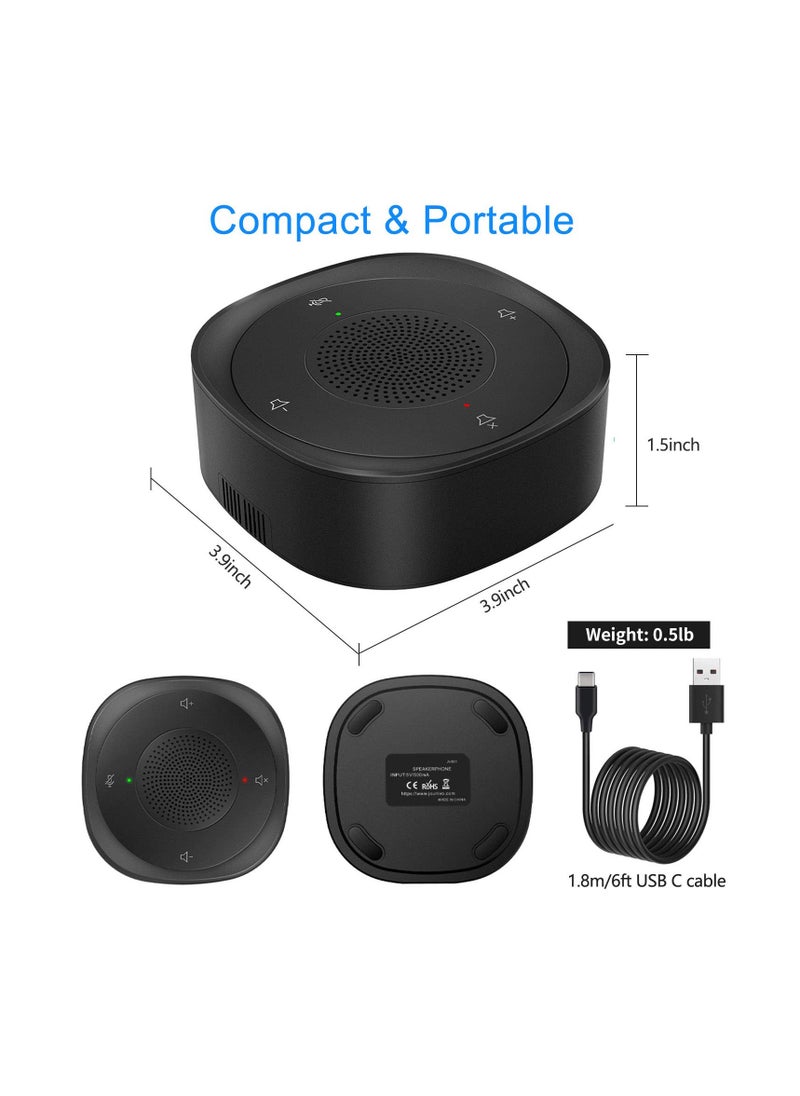 SYOSI - Conference Speaker and Microphone, USB Speakerphone Microphone, with 360º Voice Pickup, Touch-Sensor Buttons for Mute/unmute, Streaming, Call Speaker Skype, Webinar, Interview - Image 1