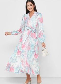 Khizana Soft Belted Print Dress  - Image 1