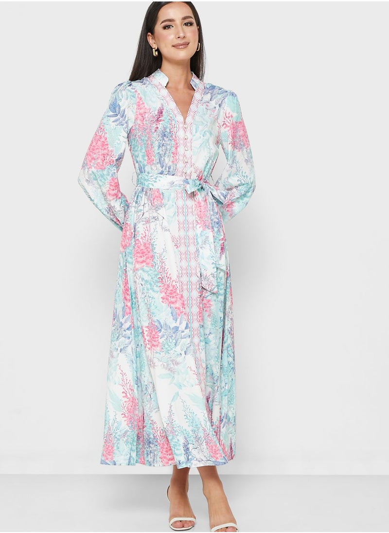 Khizana Soft Belted Print Dress  - Image 4