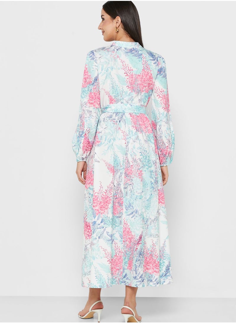 Khizana Soft Belted Print Dress  - Image 2