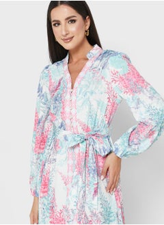 Khizana Soft Belted Print Dress  - Image 3