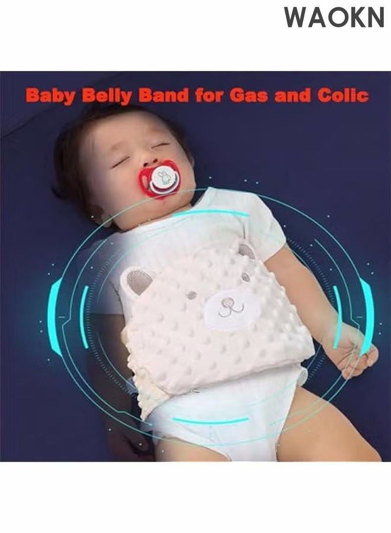 WAOKN Baby Colic and Gas Relief Bellyband,  NATURAL RED BEAN Heated Tummy Wrap, Baby Heating Pad Swaddle Belt Forbloating and Upset Stomach 0 - 3 Years Relieves Colic, Gas, Acid Reflux, And Tummy Cramps(Beige) - Image 4
