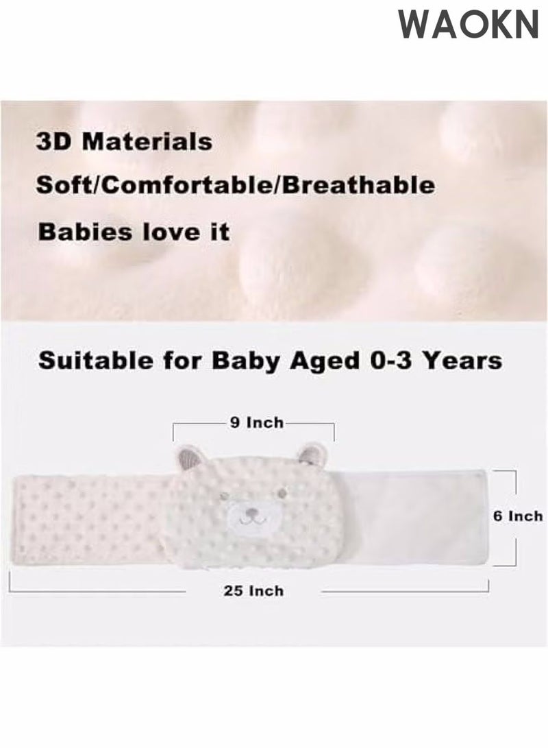 WAOKN Baby Colic and Gas Relief Bellyband,  NATURAL RED BEAN Heated Tummy Wrap, Baby Heating Pad Swaddle Belt Forbloating and Upset Stomach 0 - 3 Years Relieves Colic, Gas, Acid Reflux, And Tummy Cramps(Beige) - Image 3
