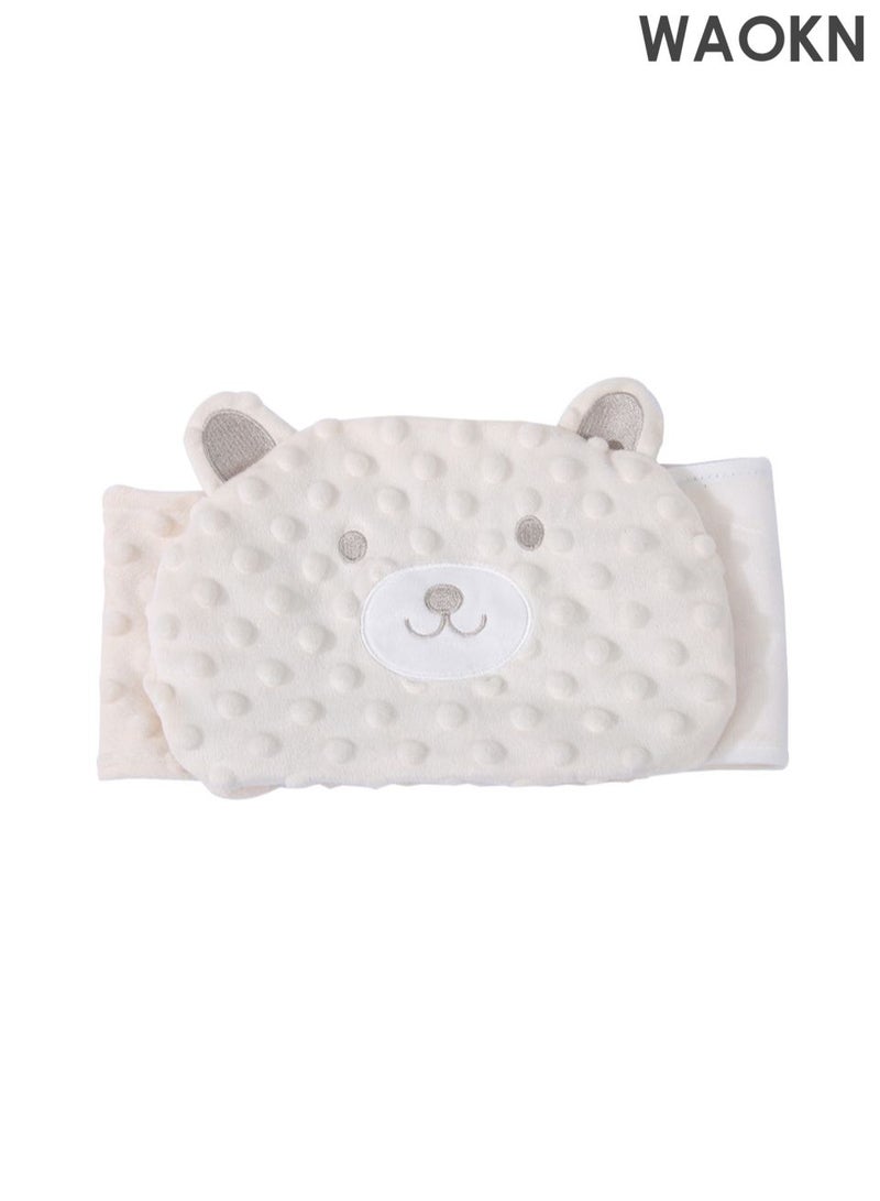 WAOKN Baby Colic and Gas Relief Bellyband,  NATURAL RED BEAN Heated Tummy Wrap, Baby Heating Pad Swaddle Belt Forbloating and Upset Stomach 0 - 3 Years Relieves Colic, Gas, Acid Reflux, And Tummy Cramps(Beige) - Image 1