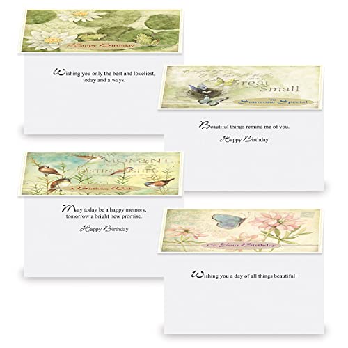 Current Nature's Sanctuary Happy Birthday Greeting Card Set - Value Pack of 20 Cards With White Envelopes, 10 Designs, Large 5" x 7" Assortment - Image 5