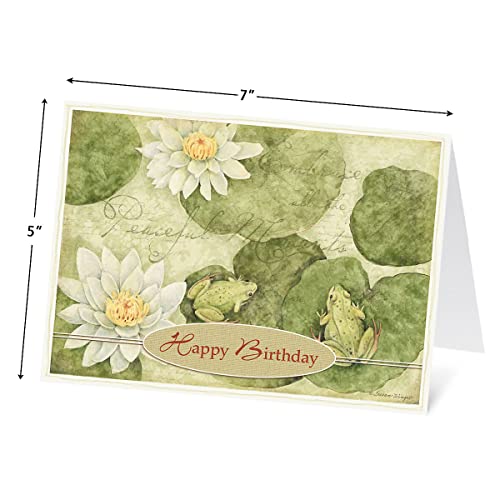 Current Nature's Sanctuary Happy Birthday Greeting Card Set - Value Pack of 20 Cards With White Envelopes, 10 Designs, Large 5" x 7" Assortment - Image 3