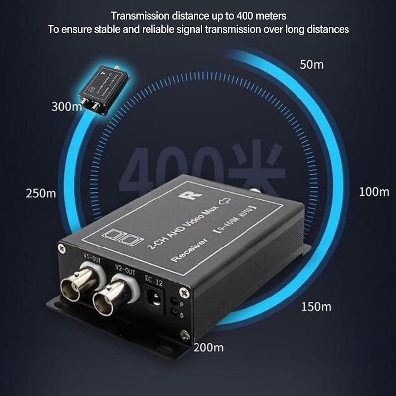 2 Channel AHD CVBS Video Multiplexer Plug and Play Hot Swap 400m Distance 720P 1080P BNC - Image 3