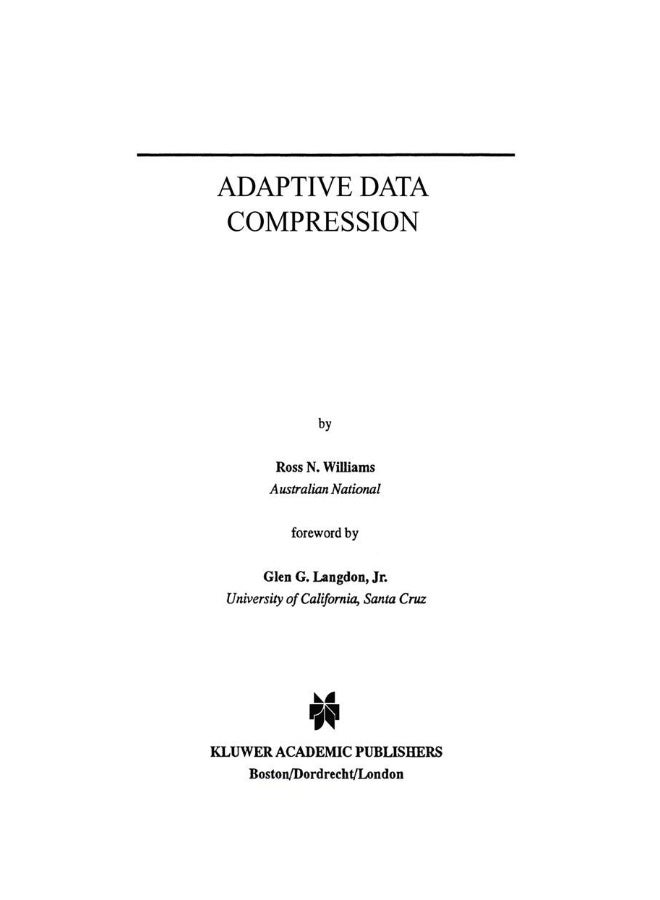 Adaptive Data Compression 