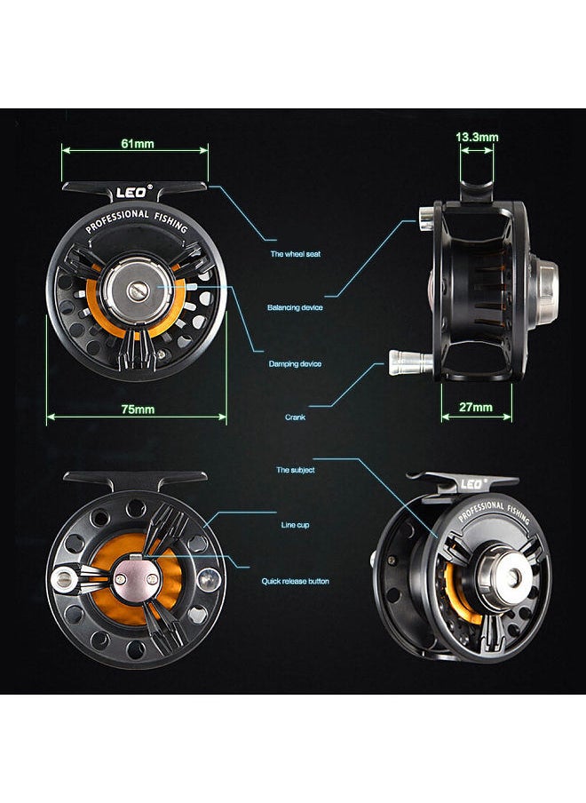 LEO 3BB Ball Bearing Full Metal Fly Fish Reel Former Rafting Ice Fishing Vessel Wheel Left/Right Interchangeable  - Image 3
