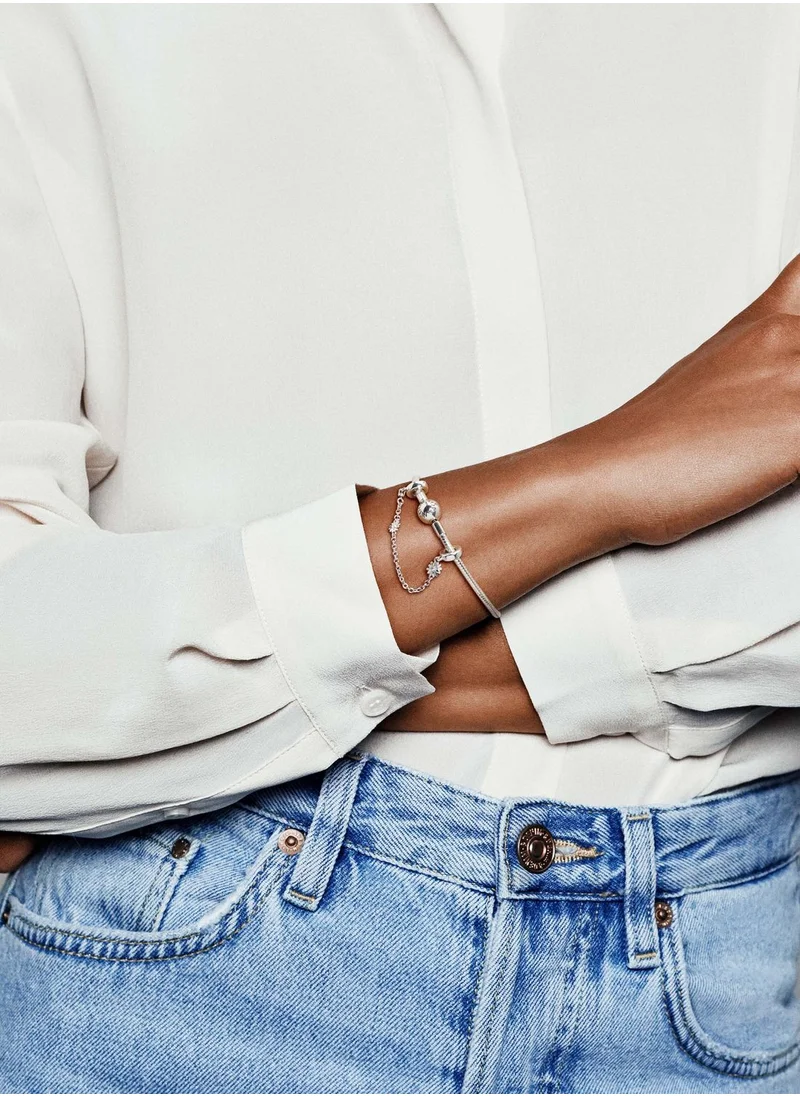 PANDORA Daisy Flower Safety Chain Charm