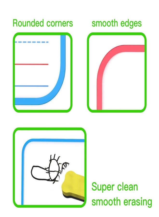 ALL SUMMER Ruled Dry Erase Lapboard, Double Sided Dry Erase Board, Small Whiteboard for Kids, Dry Erase Board with Lines for Learning Writing (Set of 2) - Image 4