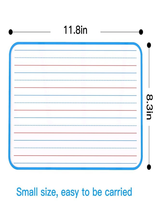ALL SUMMER Ruled Dry Erase Lapboard, Double Sided Dry Erase Board, Small Whiteboard for Kids, Dry Erase Board with Lines for Learning Writing (Set of 2) - Image 3