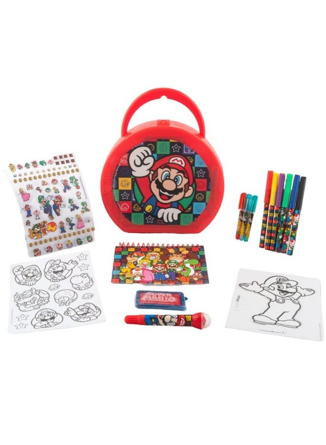 Super Mario Brothers Coloring & Sticker Activity Set For Kids With Travel Carrying Case - Image 1