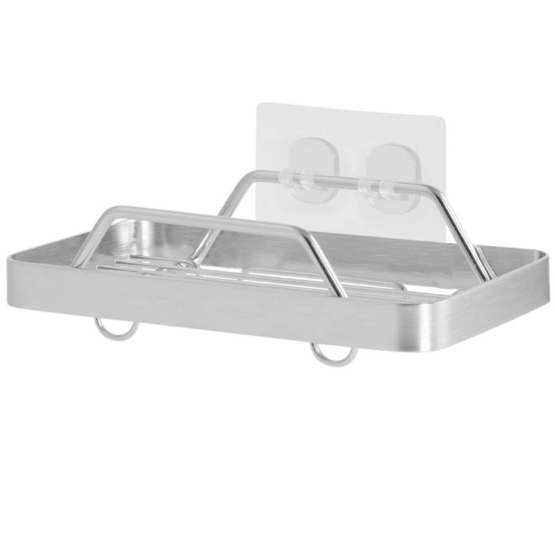 KINCMAX Premium Adhesive Soap Holder for Shower Wall  Drill Free Bar Soap Dish for Bathroom Storage  Stainless Steel Shower Soap Caddy wAdhesive Sticker Silver