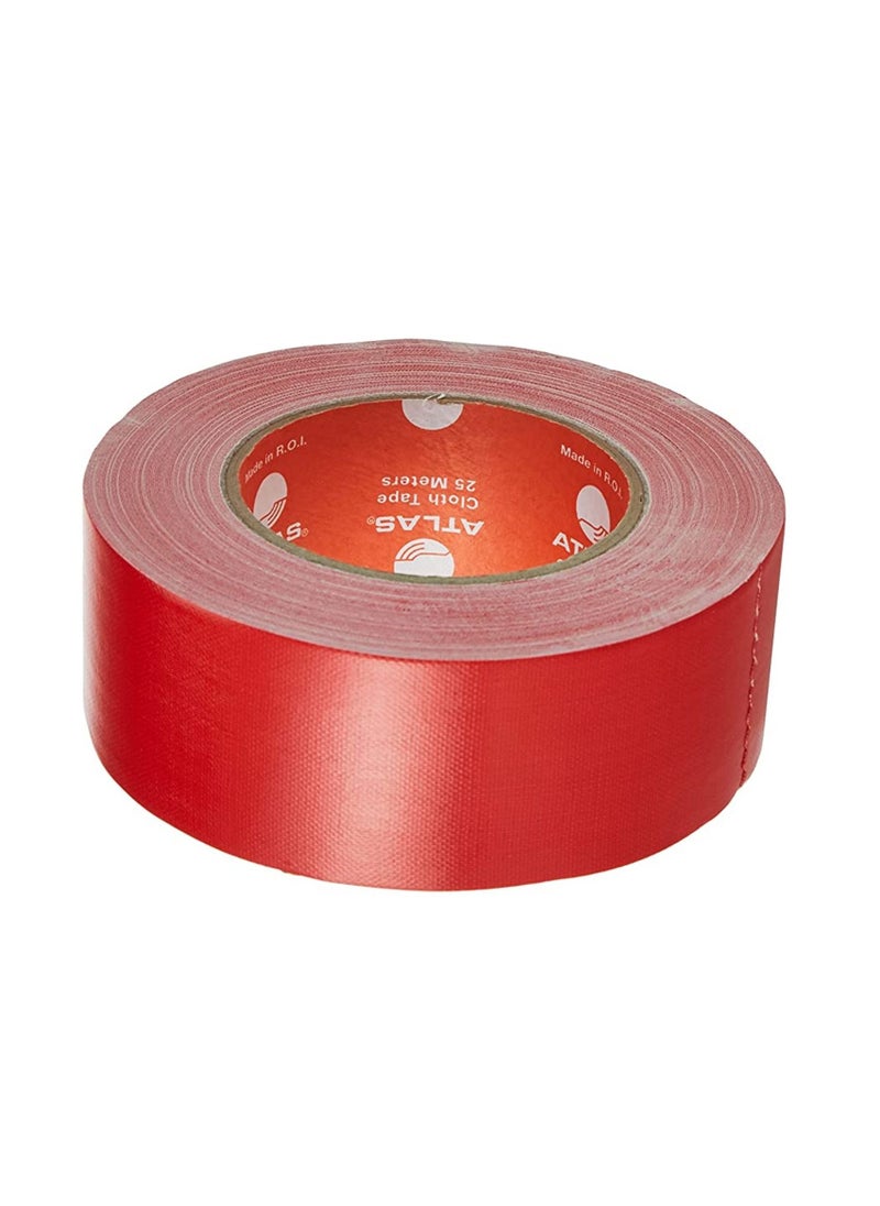 ATLAS 25-Meter Length Cloth Tape 2 Inch Wide Red Colour  - Image 2
