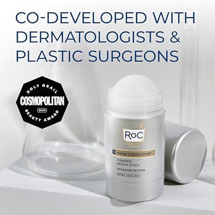 RoC Derm Correxion Retinol Firming Serum Stick with Antioxidants to Visibly Tighten and Firm Wrinkles and Laugh Lines 1.0 oz plus Retinol Eye Cream Packette - Image 3