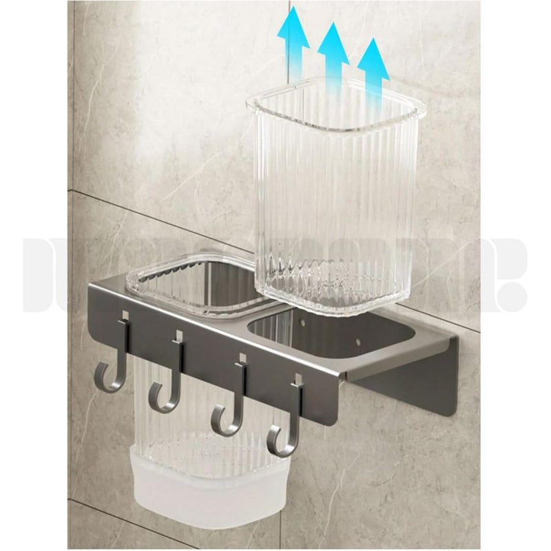 Marrone Wallmounted Chopstick Rest Chopstick Holder Household Spoon Holder Utensil Holder for Kitchen Counter Kitchen Decor Chopsticks Holder Utensil Holder for Storage Chopsticks Case 2 Container - Image 2
