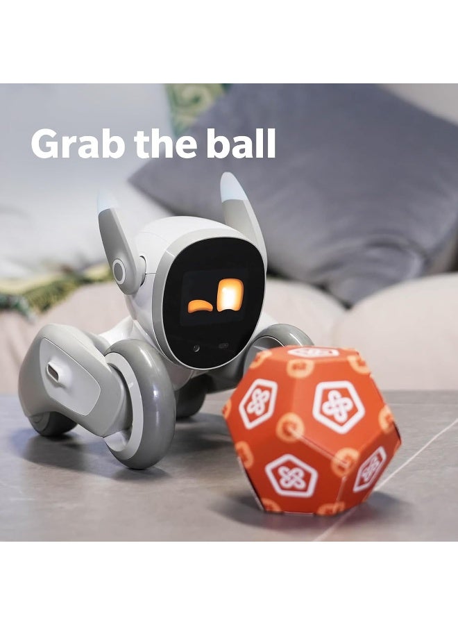 Loona Interactive Robot Toy with Charging Dock, LED Display, Powered by GPT-4, Voice Command & Gesture Recognition, Real-time Interaction for Kids, Boys & Girls, Grey and White - Image 3