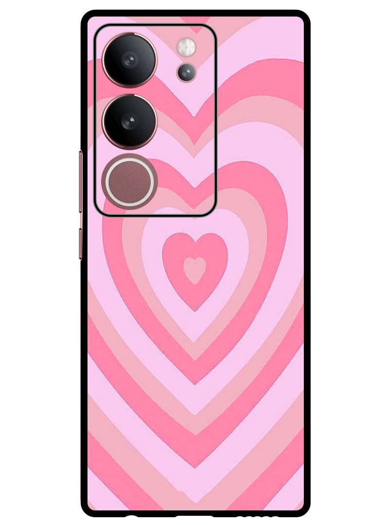 Theodor Protective Case Anti Scratch Shock Proof Bumper Cover For Vivo S17 - S17 Pro Pink Heart - Image 1