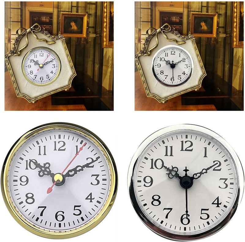80mm Quartzs Clocks Insert Craft Clock Movement Round Clock Head Inlaid Bells Cores With Arabic Numerals - Image 2