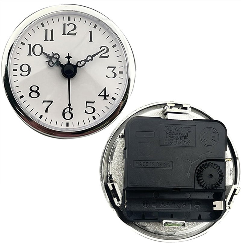 80mm Quartzs Clocks Insert Craft Clock Movement Round Clock Head Inlaid Bells Cores With Arabic Numerals - Image 5