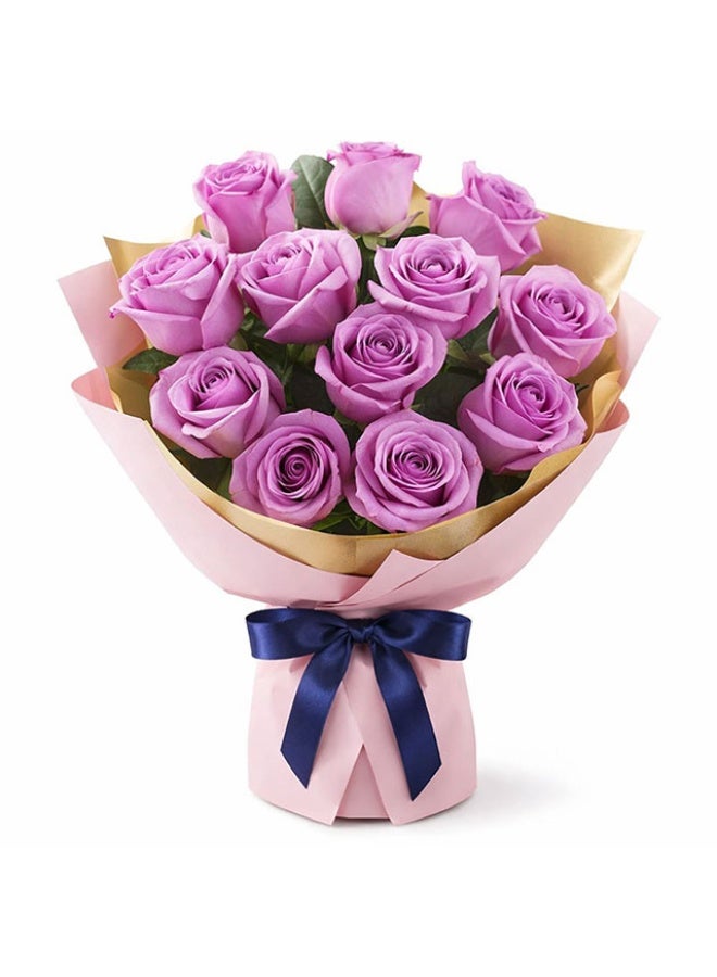 Purple Roses, 50cm - 12 Stems, Kenya