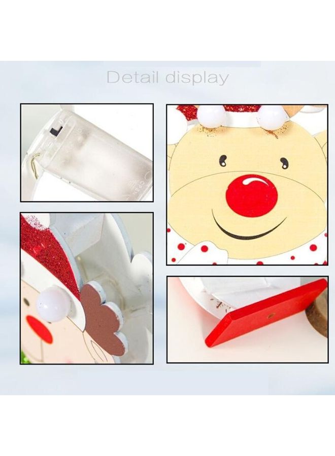 بي جي إم مجموعة قطعتين زينة مجوفة مضيئة أحمر/بيج/أخضر - Image 2