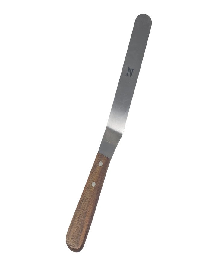 Nutlink Professional Cake Decorating Tools - Large Stainless Steel 8" Icing Spatula - Offset Baking Icing Spatula with Wood Handle (8 inch) - Image 2