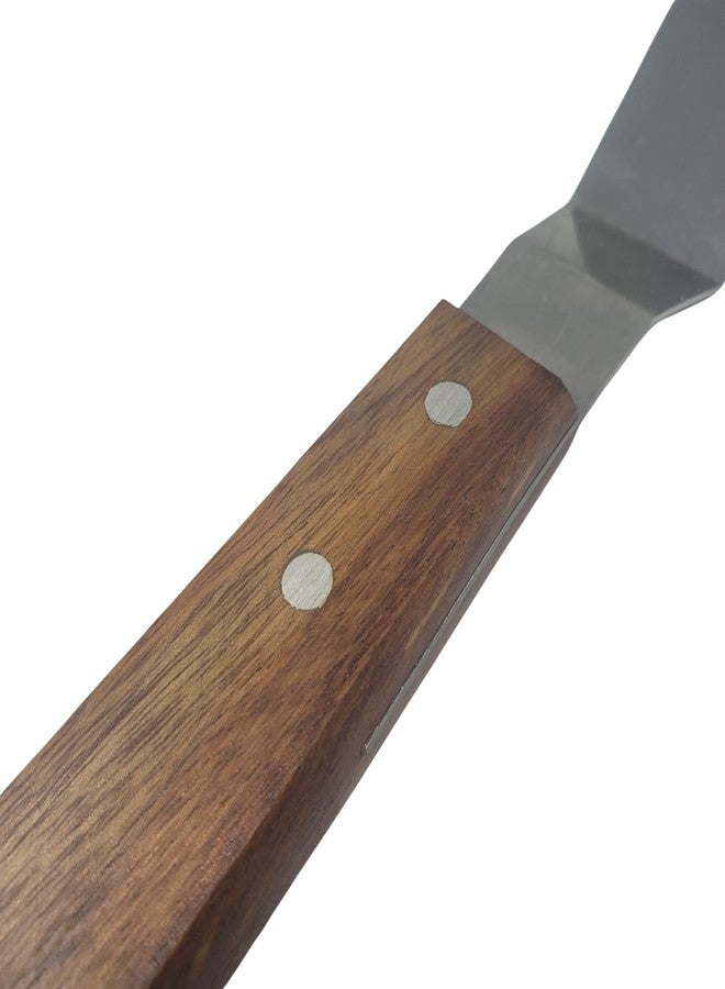 Nutlink Professional Cake Decorating Tools - Large Stainless Steel 8" Icing Spatula - Offset Baking Icing Spatula with Wood Handle (8 inch) - Image 5