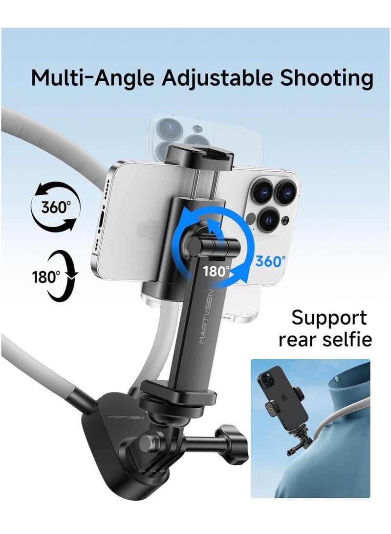 GUDOO Neck Phone Holder for Recording - POV/Vlog Phone Holder, Hands Free Selfie Neck Phone Holder Mount Chest Video Filming for iPhone 16 15 14 13 Android Phones GoPro DJI, NO Magnetic Version  - Image 3